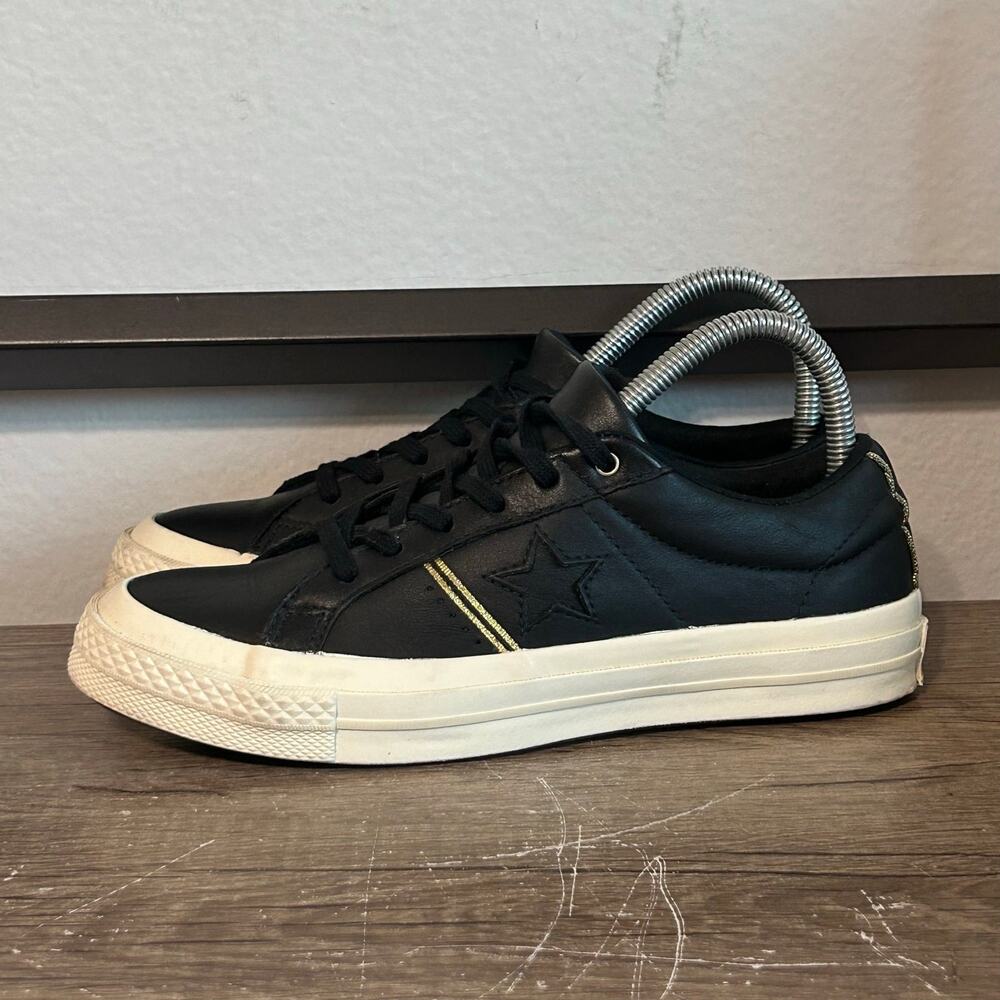 Converse One Star Ox Leather Women’s Athletic Shoes Sneakers Size 6.5 Black